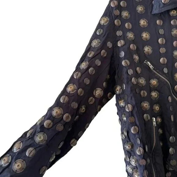 Free People Bohemian Retro Vintage Inspired Rare Corrie Coin Jacket SZ S - Picture 7 of 16